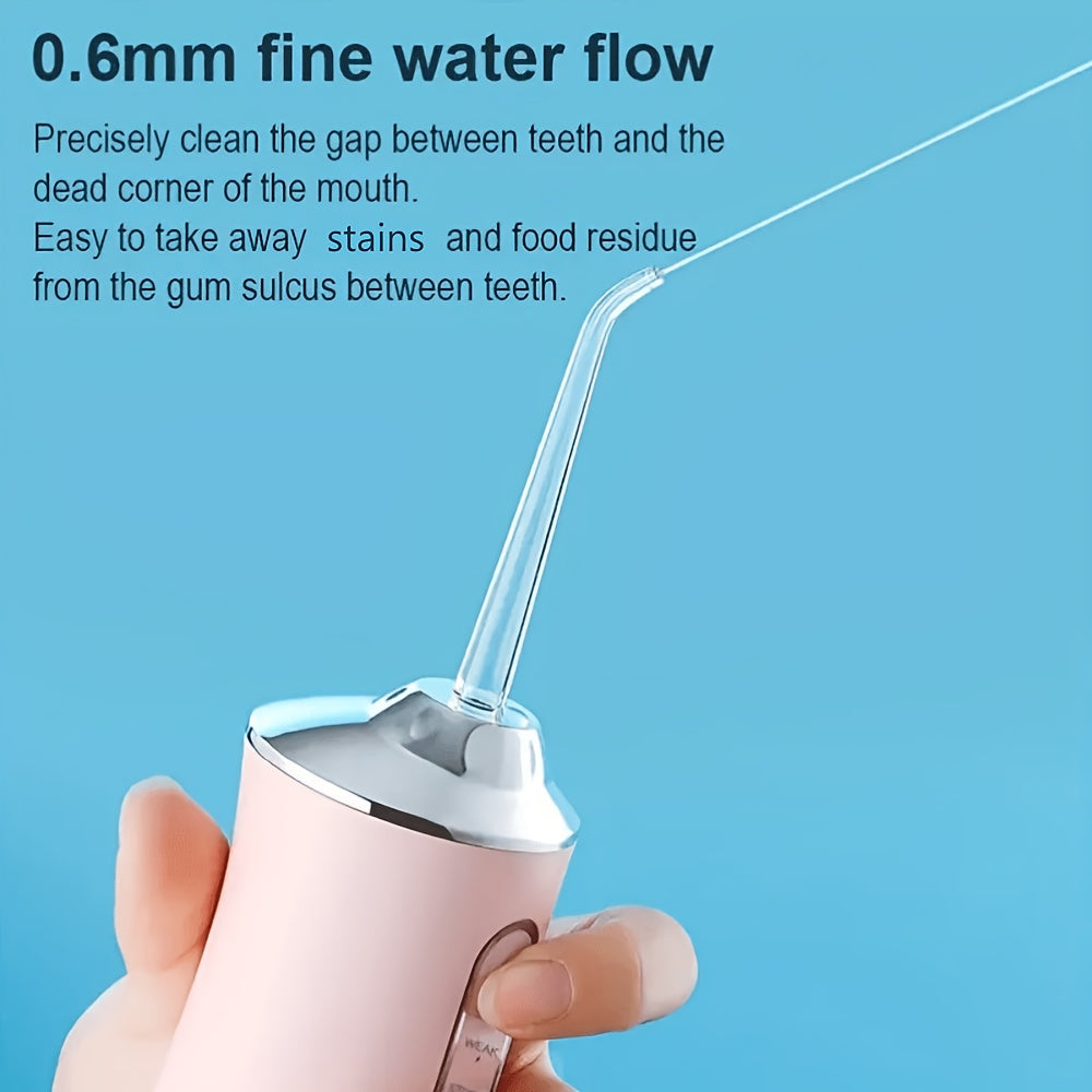 Wireless Electric Water Jet Dental Cleaning System with 4 Nozzles - 360° Rotating Nozzles, USB Rechargeable, Lithium Battery, Ideal for Daily Teeth &amp; Gums Care
