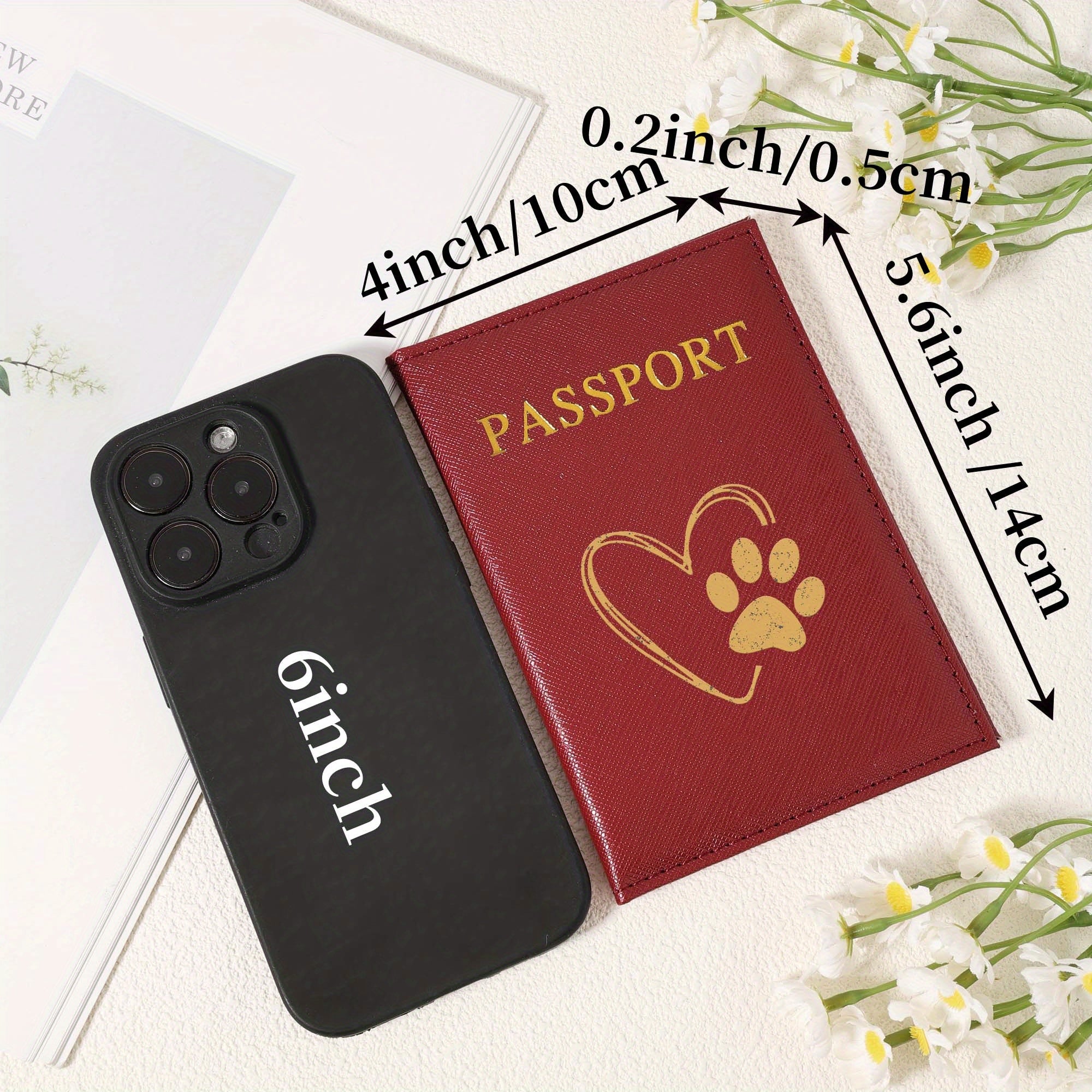 1pc Slim Passport Holder Wallet - Lightweight Travel document case with Open Closure, Nylon Interior - Compact Passport Organizer for Men & Women, Business or Vacation Trips - Available in White & other colors, Passport Trave