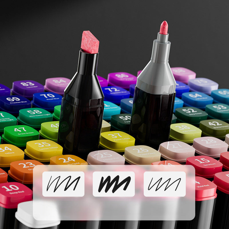 30pcs art grade oily double headed marker suit is a must for painting lovers. Cartoon sketch is super awesome! Halloween, Christmas, birthday gifts, professional artistic purposes