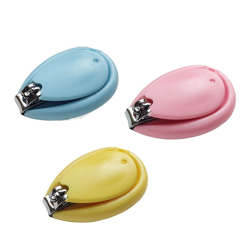 Coupe-ongles en acier inoxydable bleu, sûr et facile à utiliser, adapté pour enfants et adolescents.