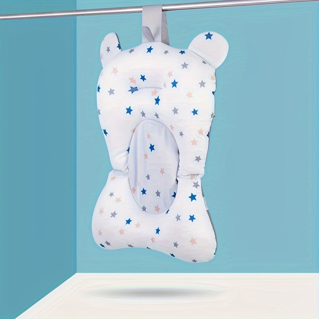 Siège de bain bébé PanLynner, filet antidérapant 0-3 ans, coussin doux en polyester avec sangle de sécurité pour nourrisson et tout-petit.