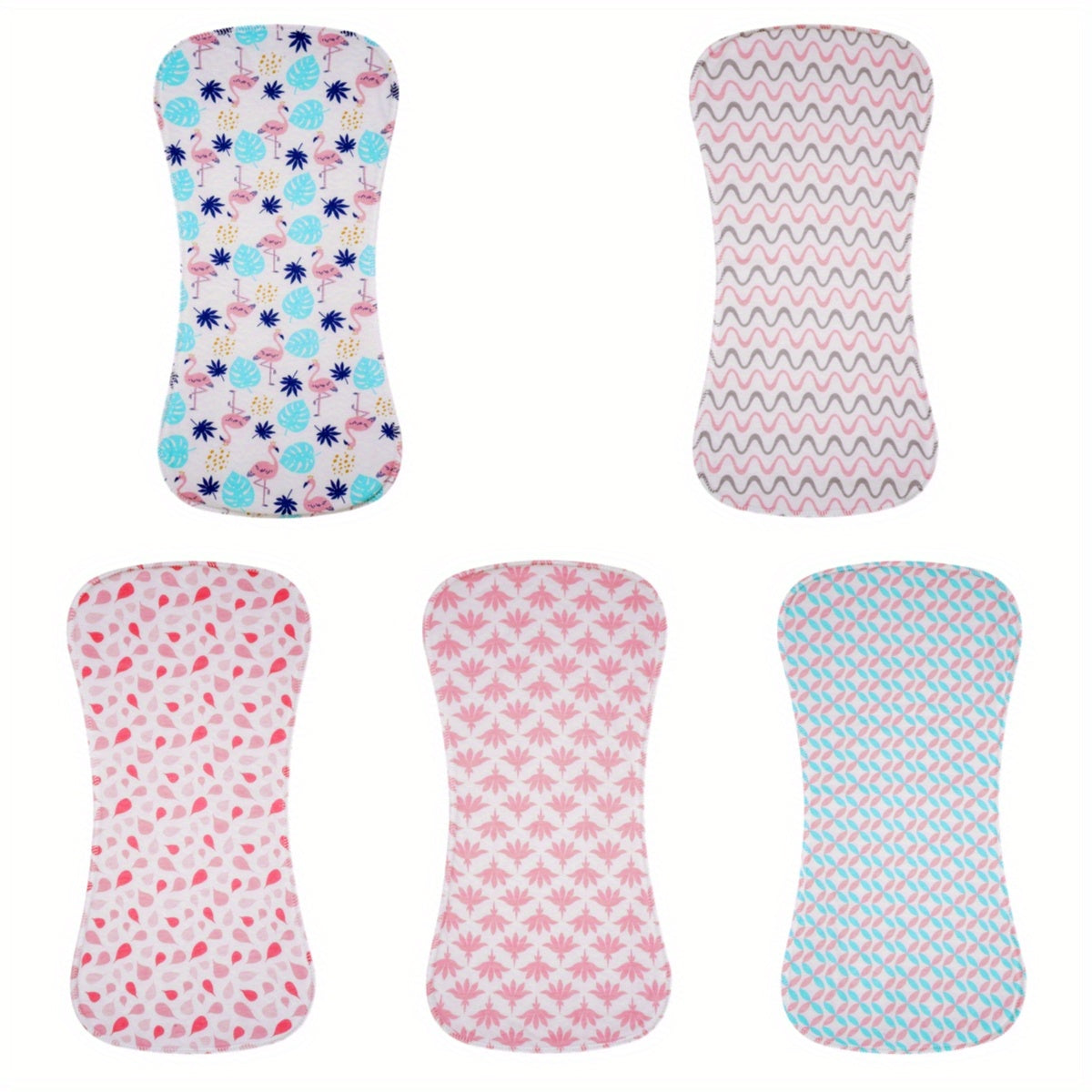 Lot de 5 langes en coton, extra absorbants et doux, pour bébés garçons et filles.