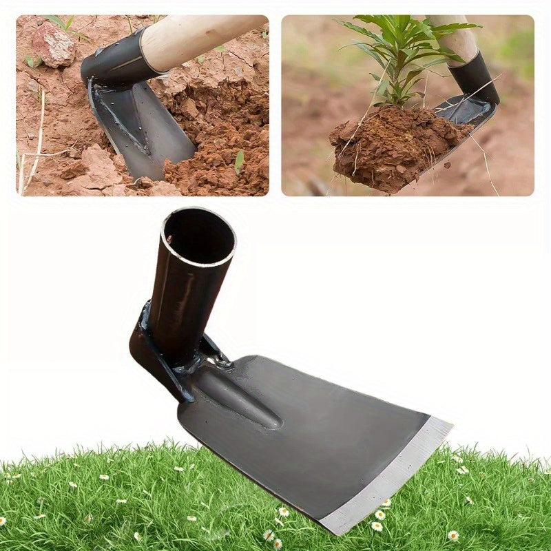 Heavy-Duty Manganese Steel Garden Hoe - Ideal for Soil Digging, Weeding, and Planting Vegetables &amp; Flowers | Robust Metal Trowel Design, Sharp Teeth for Efficient Digging
