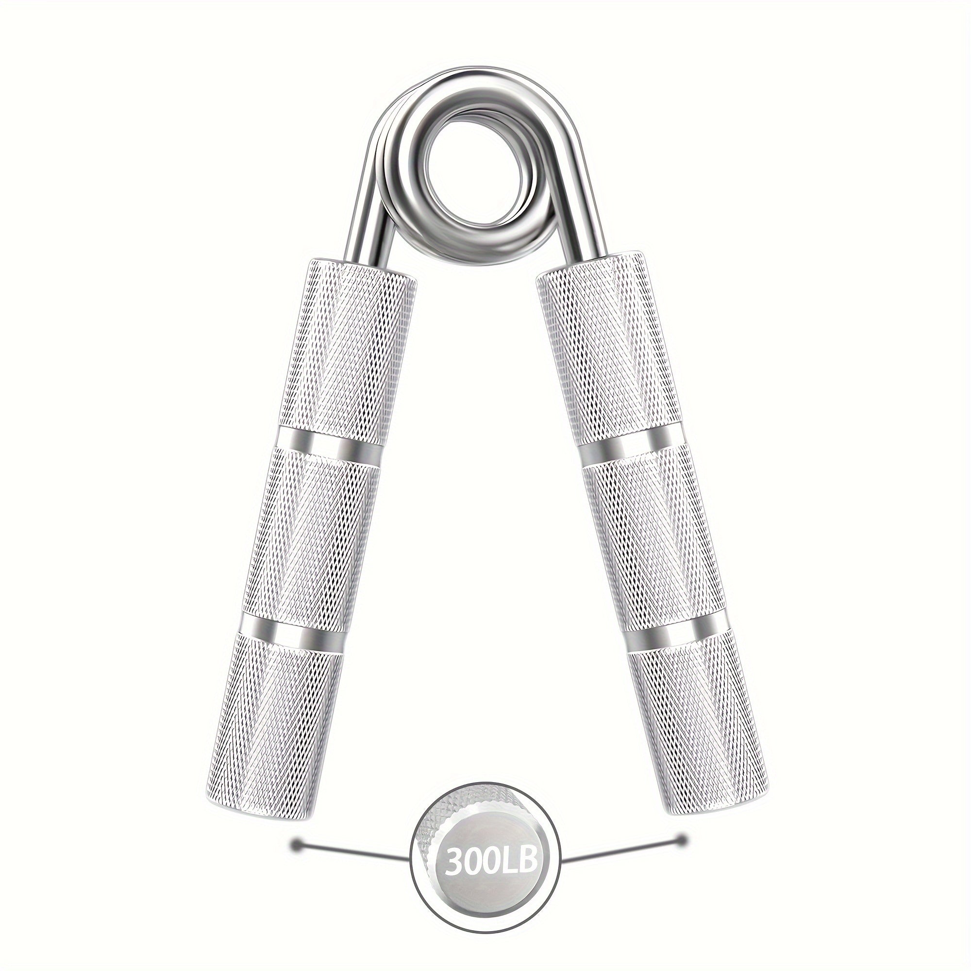 Gripper métallique main 22,68‑158,76 kg, entraîne poignets et avant-bras, renforcement préhension et muscles de la main.