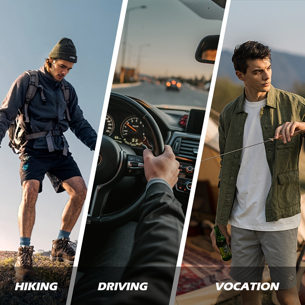 Lunettes de soleil polarisées KALIYADI pour hommes, style classique, avec étui et chiffon, cadeau idéal pour voyages et occasions spéciales.