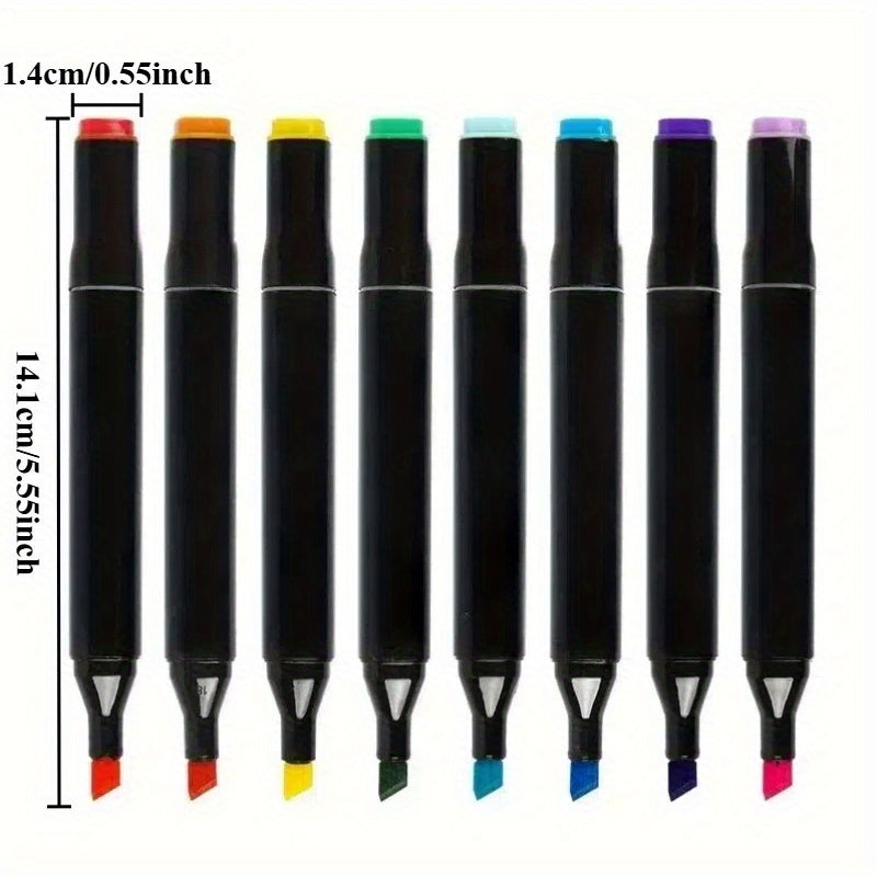 30pcs art grade oily double headed marker suit is a must for painting lovers. Cartoon sketch is super awesome! Halloween, Christmas, birthday gifts, professional artistic purposes