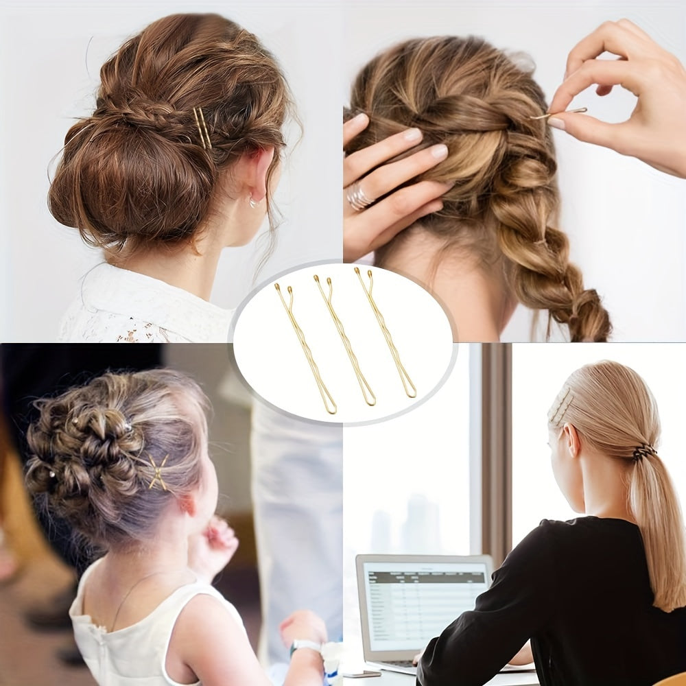 Set de 150 barrettes en alliage, design oblong vintage et élégant, parfait pour styles variés, adapté aux adolescentes et adultes.