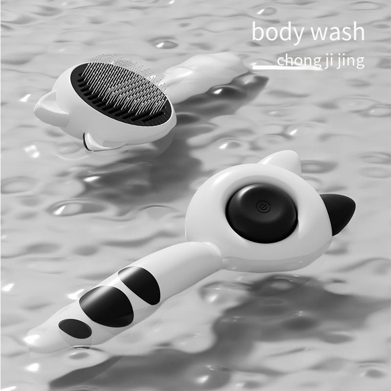 1pc Self-Cleaning Cat Comb with Effortless Floating Hair Removal - Cute, Non-Toxic, Quick-Grip design for Long/Short Hair Cats - Ideal Christmas &amp; Independence Day Gift for Pet Owners - Reduces Shedding &amp; Matts Prevention, Ca