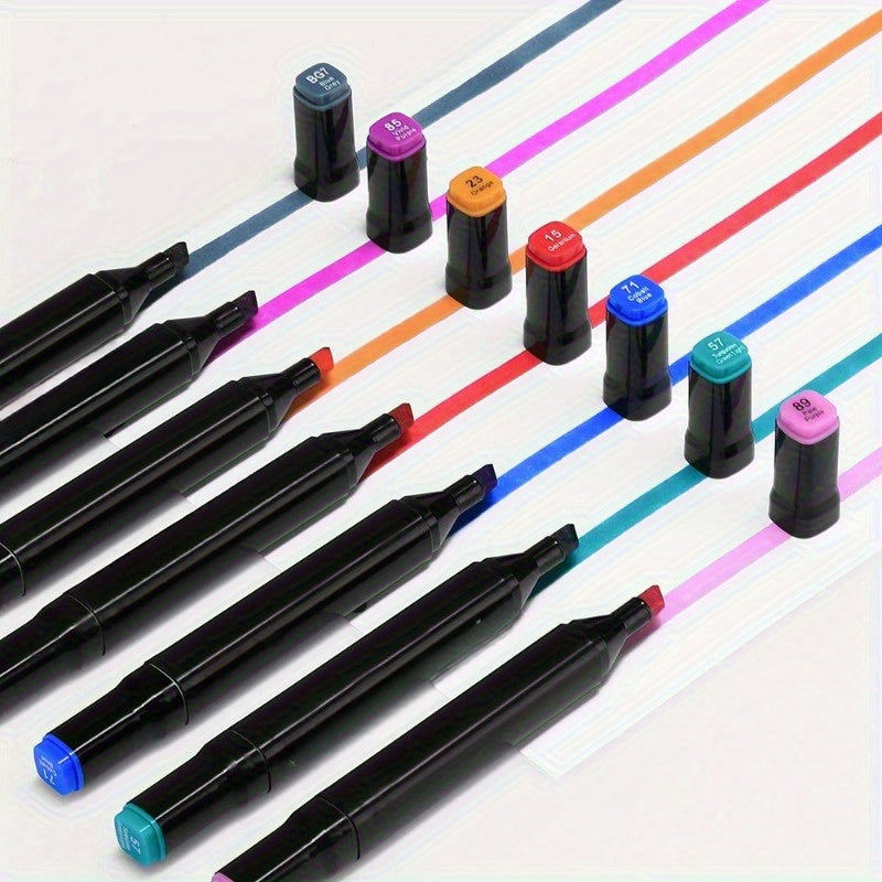 30pcs art grade oily double headed marker suit is a must for painting lovers. Cartoon sketch is super awesome! Halloween, Christmas, birthday gifts, professional artistic purposes