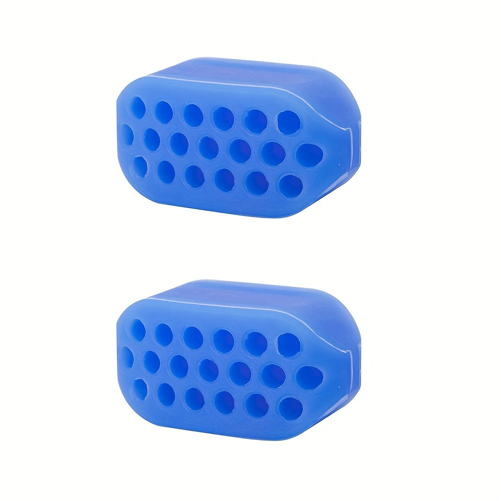 Lot de 2 entraîneurs mandibulaires en silicone, légers et durables, pour renforcement des muscles faciaux et entraînement de la mâchoire.