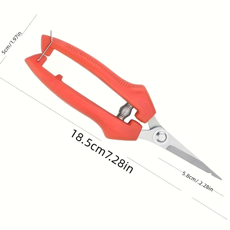 Professional Garden Pruning Shears with Ergonomic Red Handle - Stainless Steel Blades, Sharp Cutting Edges &amp; Comfort Grip for Hardscape, Flower Beds, and Landscaping, Garden Pruning Shears, Hardscape Maintenance, Classic Garden