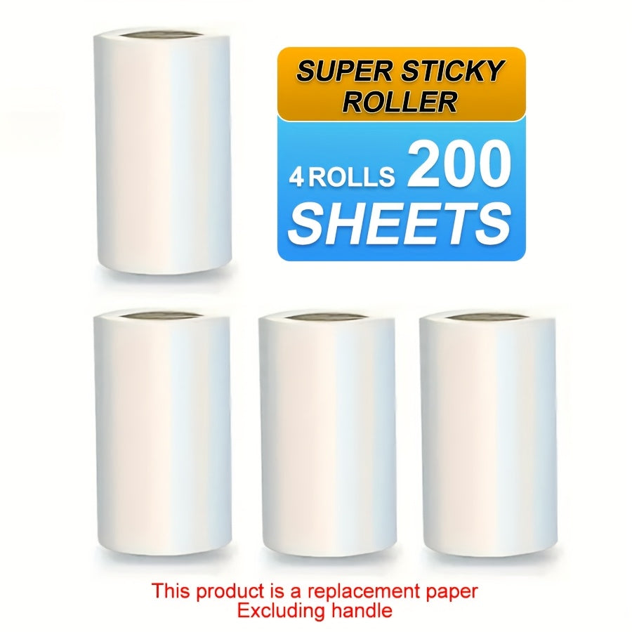 Super Strong Lint Roller, 1 Roll of 50 Sheets, Suitable for Clothes, Carpets, Sofa Covers, and Various Surfaces- Essential Household Lint Removal Tool, Surface Cleaning, Portable Design, Compact Roller, High Quality Roller, Du