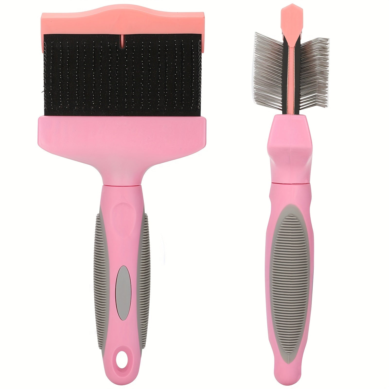 Brosse double-face pour chiens, démêlant et toilettant. Peigne en acier inoxydable, parfait pour le toilettage des chiens.