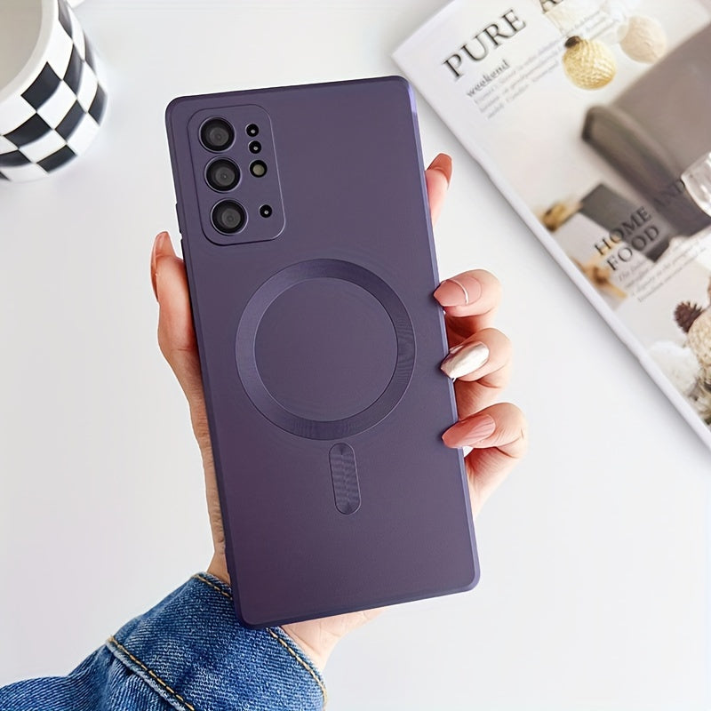 Coque transparente plaquée compatible charge magnétique sans fil, antichoc, pour Samsung Galaxy S20 à S23, offrant protection et style épuré.