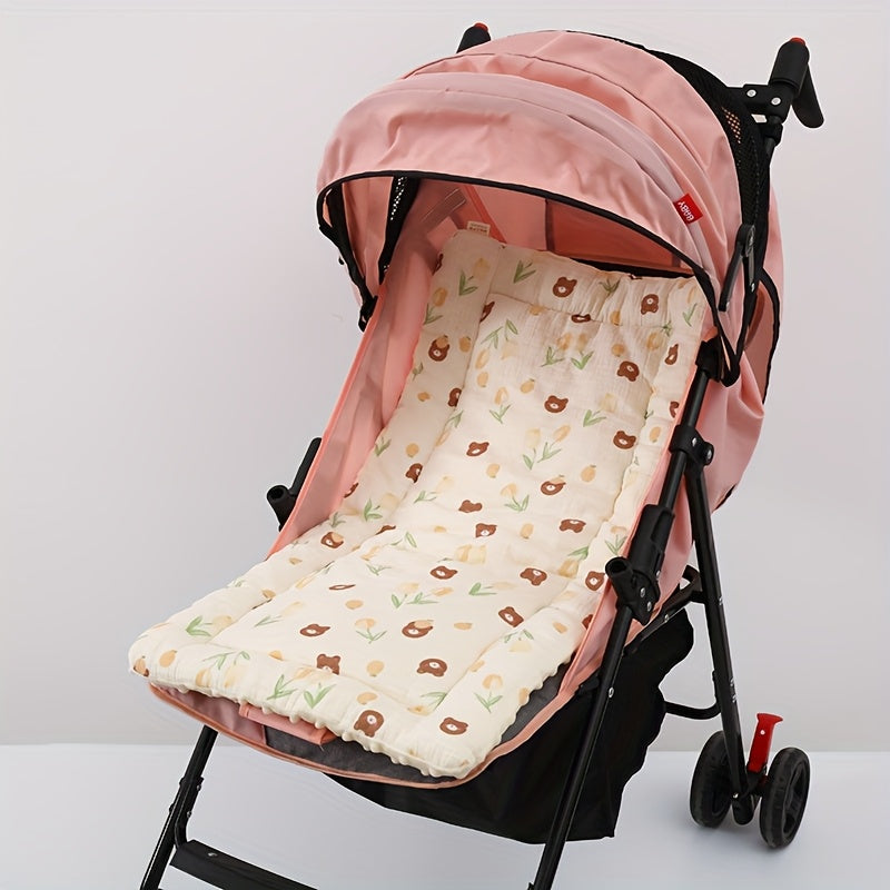 Coussin poussette doux et respirant pour enfants, motif dinosaure, léger et portable, adapté pour balancelle, chaise longue et poussette.