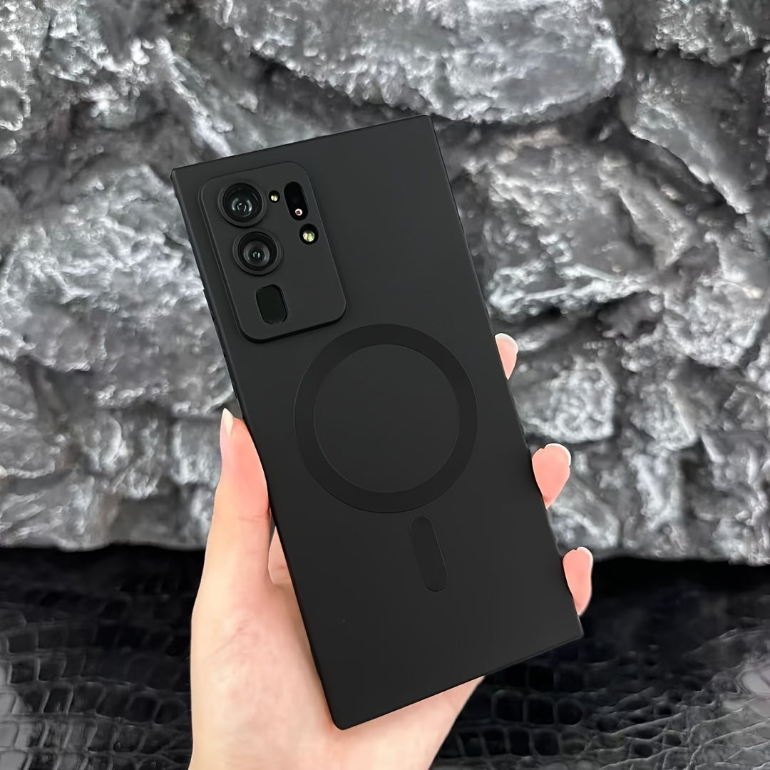 Coque transparente plaquée compatible charge magnétique sans fil, antichoc, pour Samsung Galaxy S20 à S23, offrant protection et style épuré.