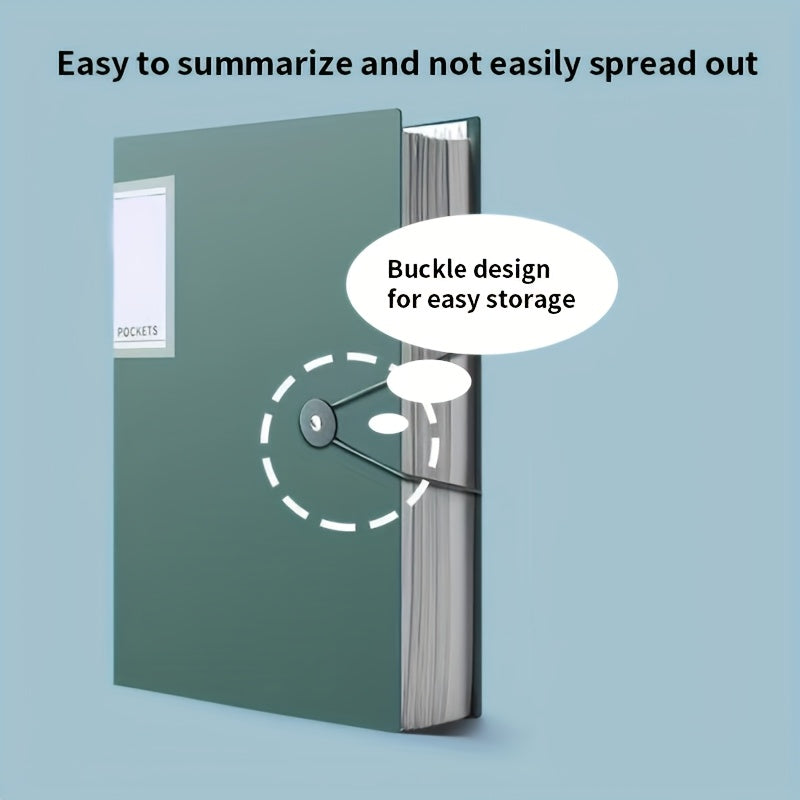 60-Pocket A4 File Folder, Suitable for A4 Size Documents and Papers, PP Material, High Transparency and Waterproof, Easy to Store and Organize, Ideal for Home, School, and Office File Storage