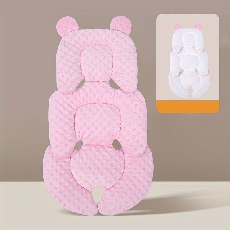 بطانة مقعد سيارة مزدوجة الجوانب سميكة ودافئة وجيدة التهوية للرضع والأطفال الصغار، وسادة ملائمة عالميًا، ألياف بوليستر، وردي/أزرق، مناسبة لعربات الأطفال والكراسي المرتفعة والسفر، للأعمار من 0 إلى 6 سنوات