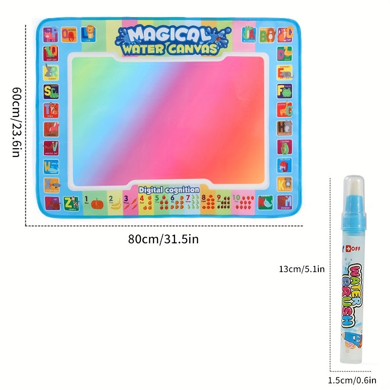 Set toile magique aquarelle pour enfants, portable et réutilisable, idéal pour fêtes, anniversaires et activités créatives.