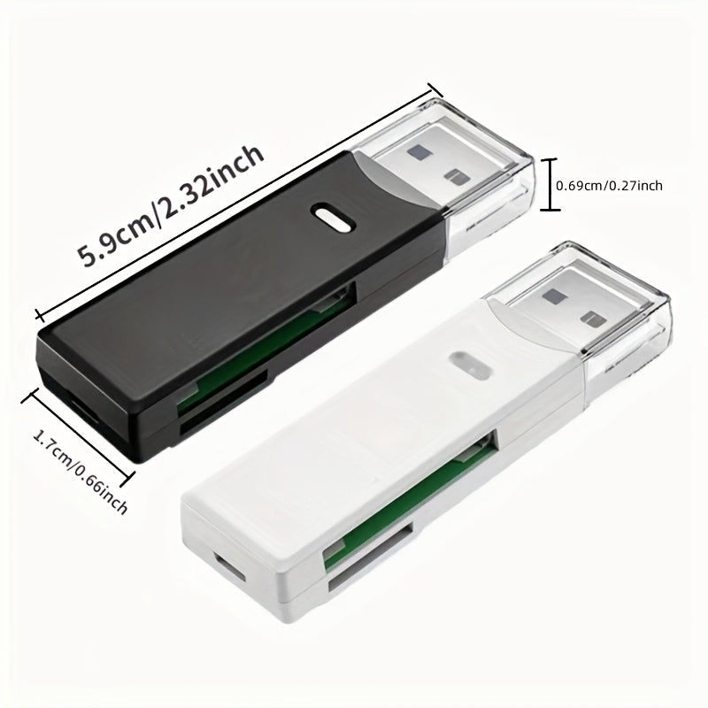 1pc High-Speed ​​USB 2.0 Mini SD Card Reader, Plug and Play Memory Card Adapter for Camera, Data Transfer, No Battery Required, Transferring Photos