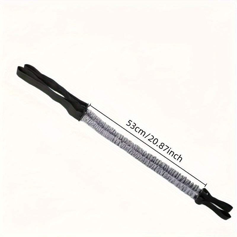 2pcs Black Core Strength Training Equipment - Rebound Ab Wheel with Adjustable Resistance Bands, for Beginners & Advanced Fitness, Core Stability, Muscle Toning