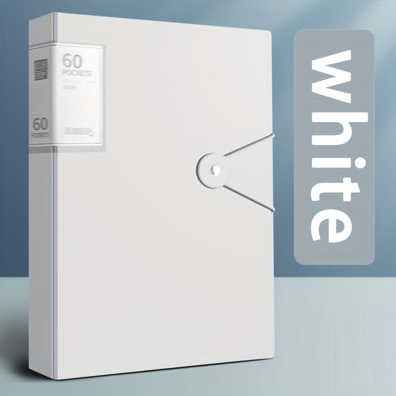 60-Pocket A4 File Folder, Suitable for A4 Size Documents and Papers, PP Material, High Transparency and Waterproof, Easy to Store and Organize, Ideal for Home, School, and Office File Storage