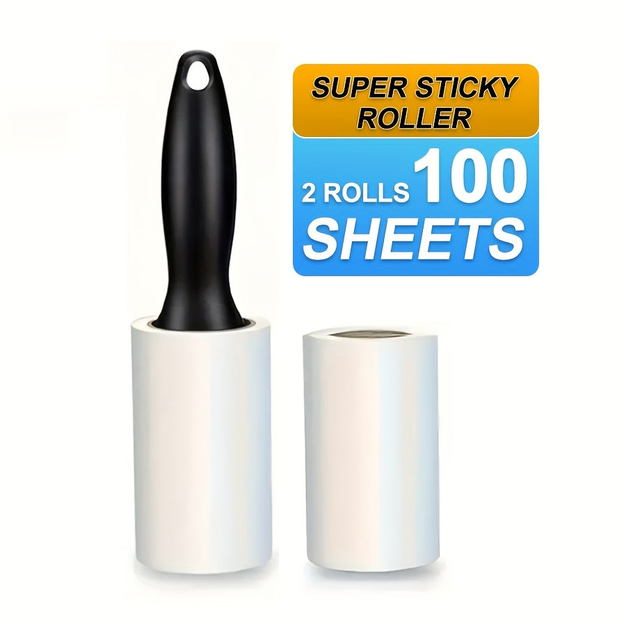 Super Strong Lint Roller, 1 Roll of 50 Sheets, Suitable for Clothes, Carpets, Sofa Covers, and Various Surfaces- Essential Household Lint Removal Tool, Surface Cleaning, Portable Design, Compact Roller, High Quality Roller, Du