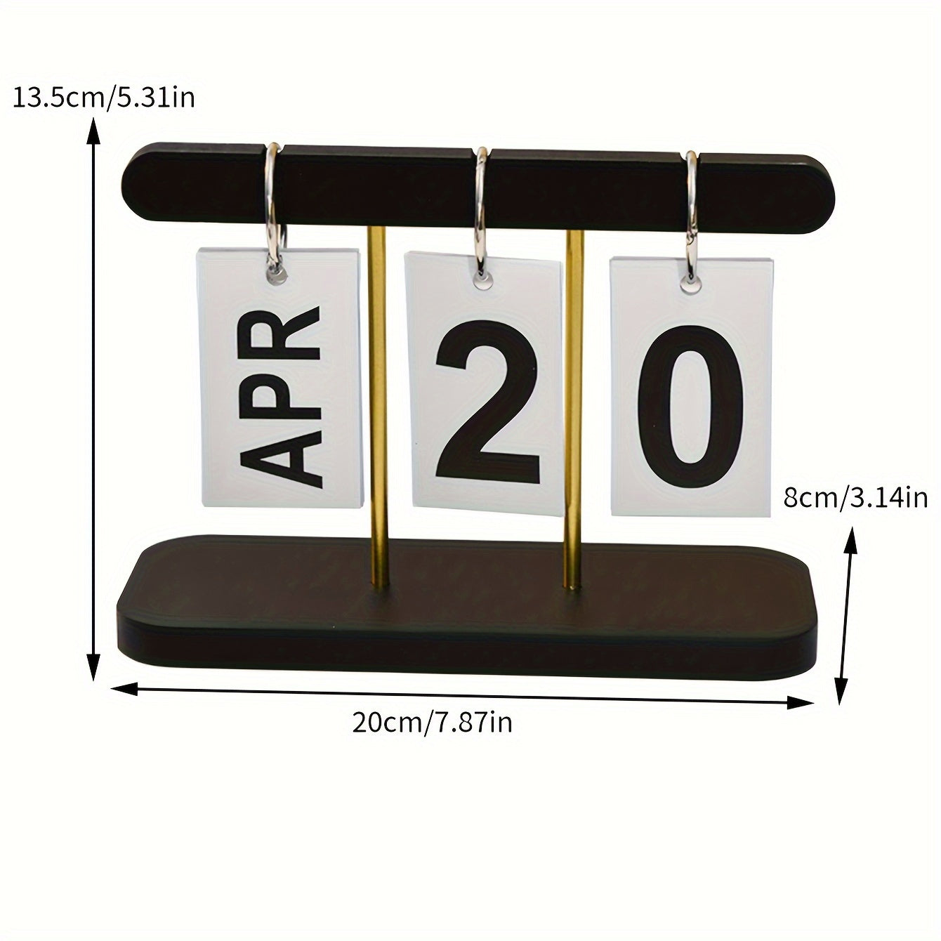 Calendrier à bascule nordique minimaliste, décoratif et créatif, idéal pour bureau, salon, salle à manger ou table de café, design élégant et moderne.