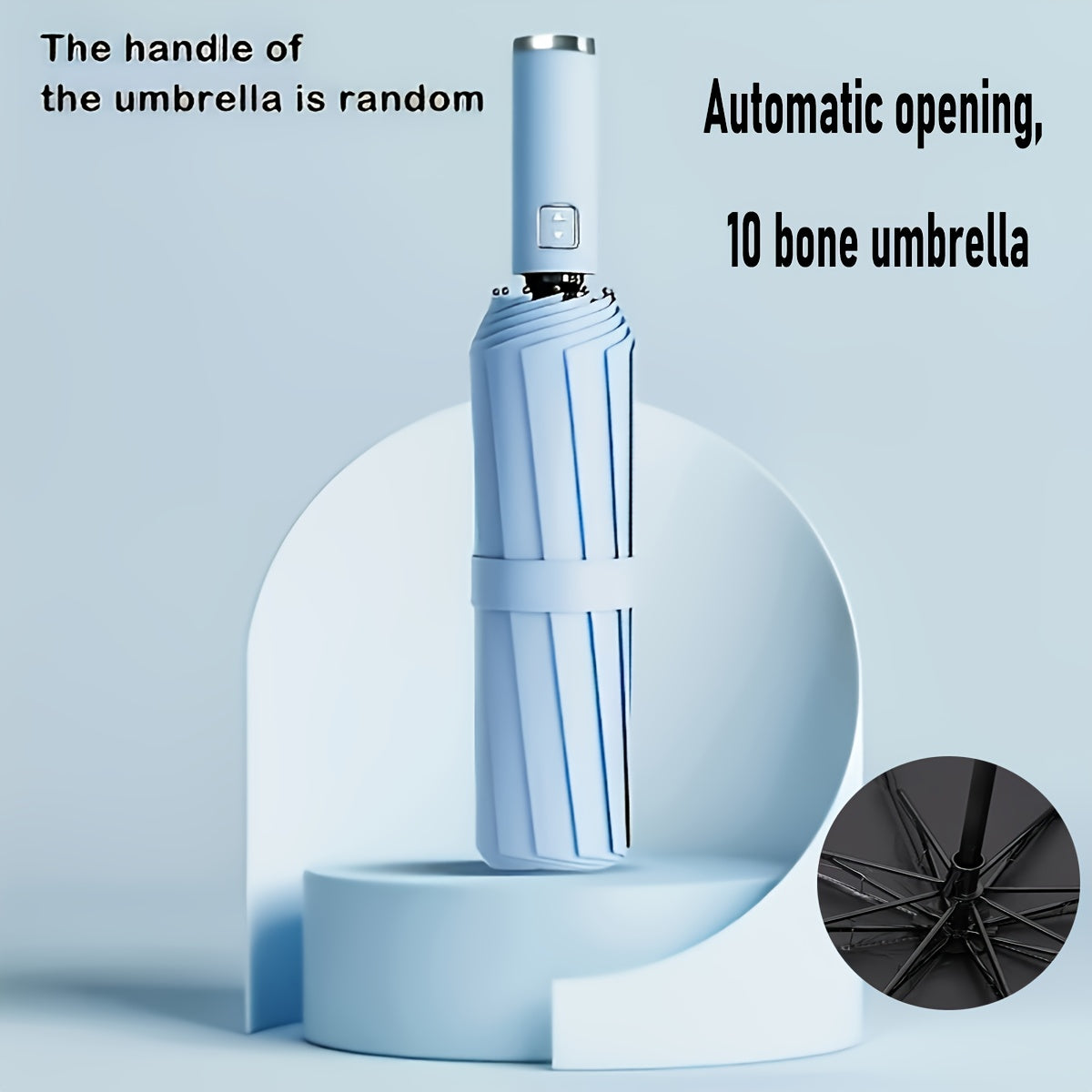 Parapluie automatique 10 baleines, coupe-vent, unisexe, ouverture en un clic, robuste et élégant, idéal pour voyages et usage quotidien.