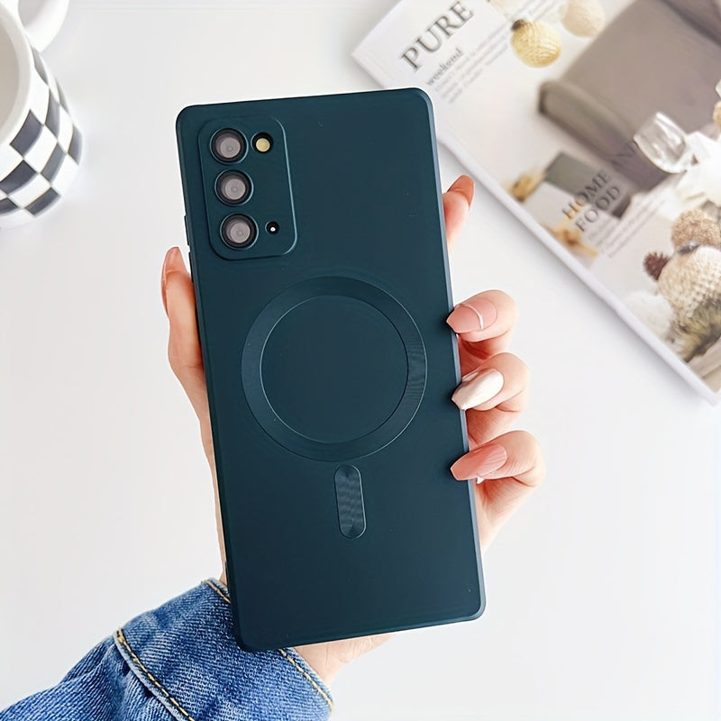 Coque transparente plaquée compatible charge magnétique sans fil, antichoc, pour Samsung Galaxy S20 à S23, offrant protection et style épuré.