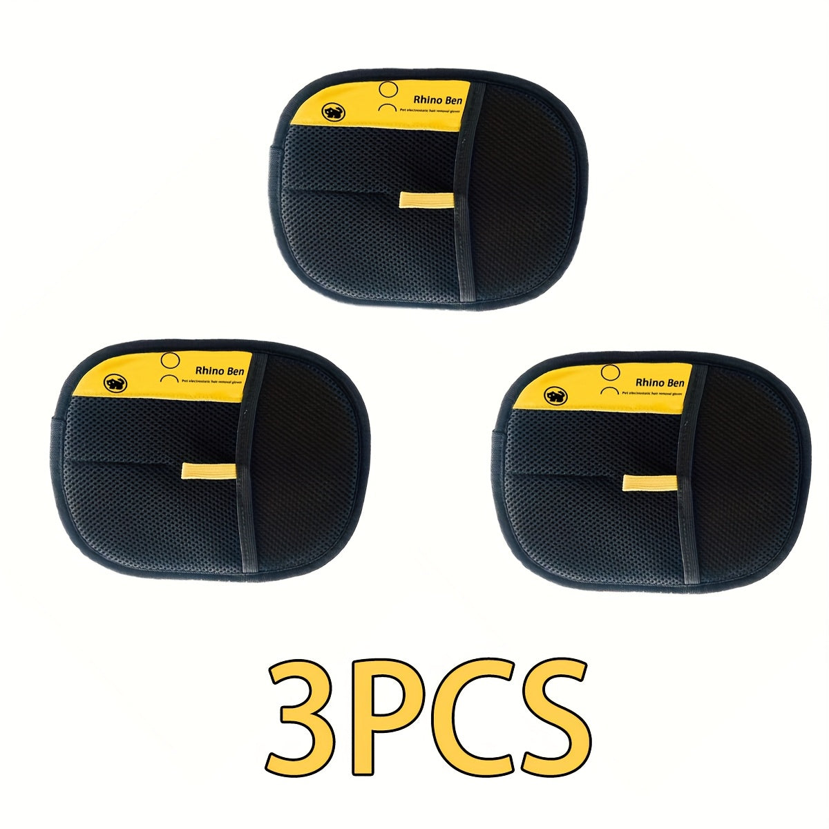 Gants de toilettage anti-statique pour animaux (1/2/3 pièces). Gants en polypropylène noir, efficaces pour éliminer les poils de chats et chiens. Accessoire tendance et durable.