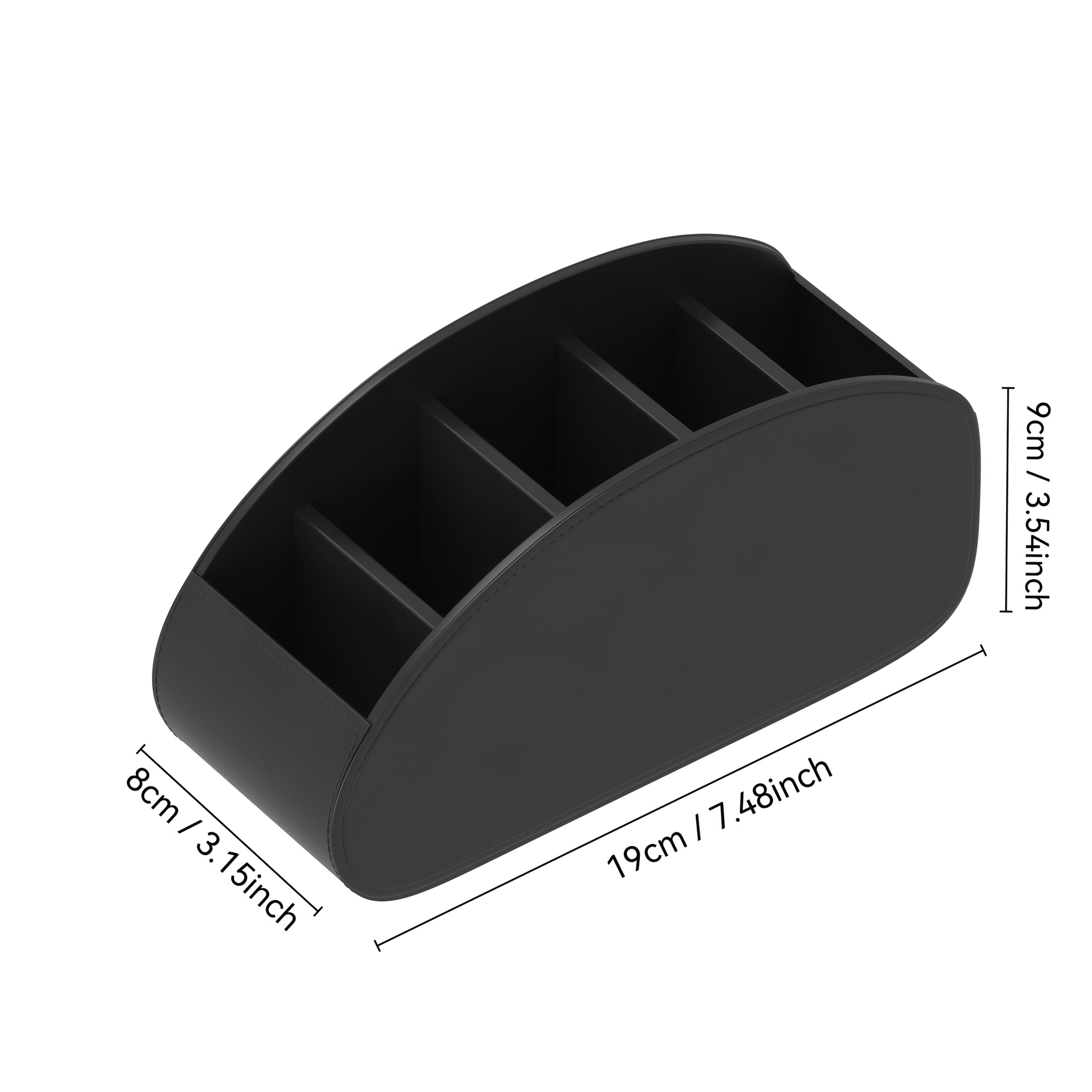 1pc Remote Control Holder Organizer with 5 Compartments - TV/DVR/Cable Box Compatible, Space-Saving Tray for Living Room, Home Office, Bedroom - Compatible with One/Two/Three/Four/Five - Desktop Organizer for Remotes, Glasses