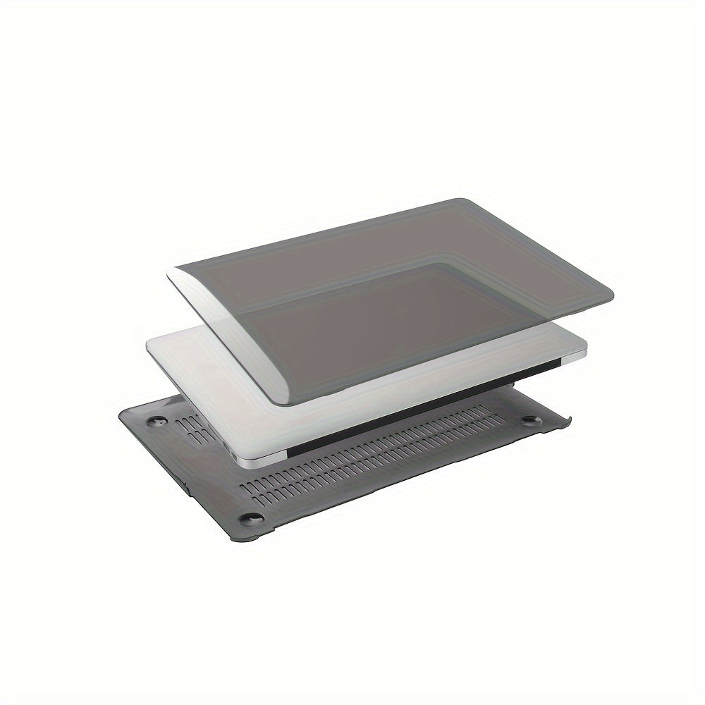 Coque MacBook Air/Pro Ultra-Fine Transparent : Ensemble 2 pcs (couvercle + base), finition mate, protection légère et discrète, haute transparence.