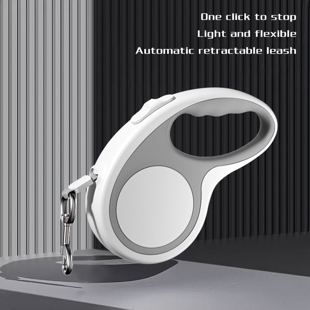 4.88meter Durable Retractable Dog Leash in Pink, Gray, & Black - Ergonomic Handle with Comfort Grip for Small to Medium Dogs and Cats - Tangle-Free, Automatic Extending Lead for Effortless Walks, Leash for Dogs