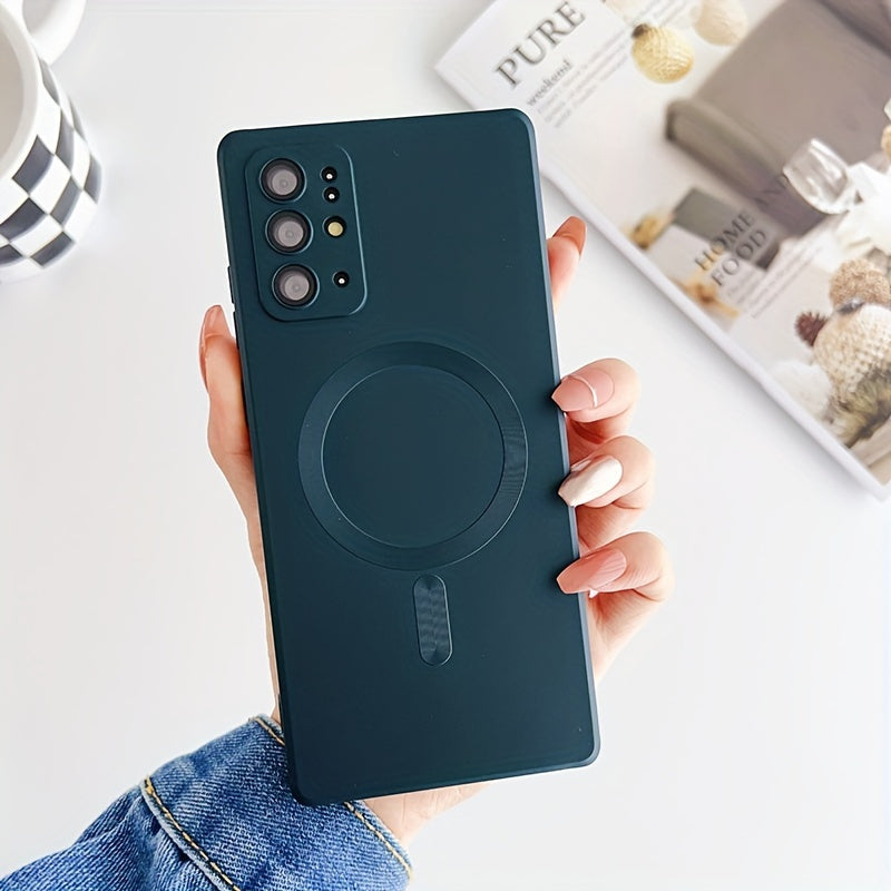 Coque transparente plaquée compatible charge magnétique sans fil, antichoc, pour Samsung Galaxy S20 à S23, offrant protection et style épuré.