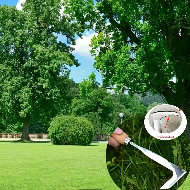 آلة إزالة الأعشاب اليدوية المصنوعة من الفولاذ المقاوم للصدأ والمزودة بآلية تروس، مصممة لإزالة الأعشاب الضارة وصيانة الطرق والممرات بكفاءة.