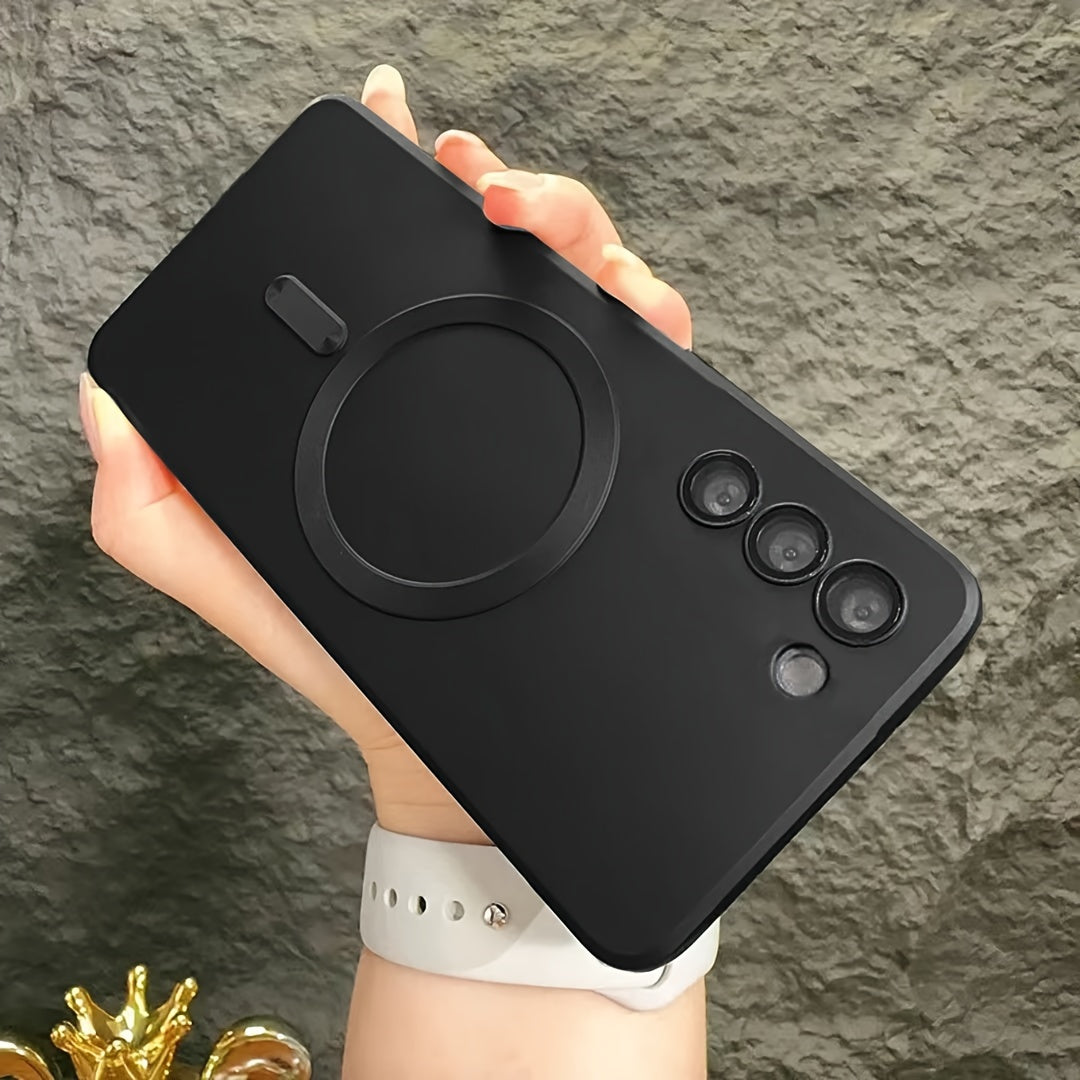 Coque transparente plaquée compatible charge magnétique sans fil, antichoc, pour Samsung Galaxy S20 à S23, offrant protection et style épuré.