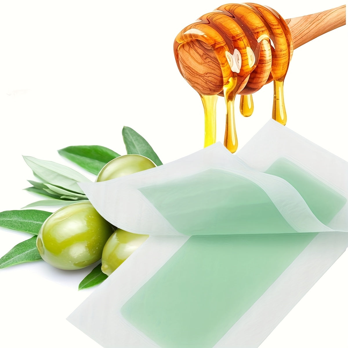 20pcs Waxkiss Hair Removal Strips for Lips, Beard, Eyebrows &amp; High Bikini Lines - Gentian &amp; Nettle Blend, Aloe/Rose/Lemon Scent, Multi-Use Summer Wax Paper, 20 Count, Fragrance, All Light Beige Types