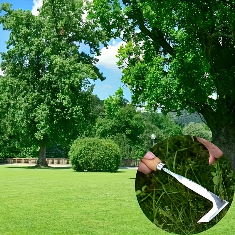 Outil de désherbage et jardinage robuste Acier inoxydable, prise antidérapante, idéal pour enlever mauvaises herbes, préparer sols et entretenir jardins domestiques ou professionnels.