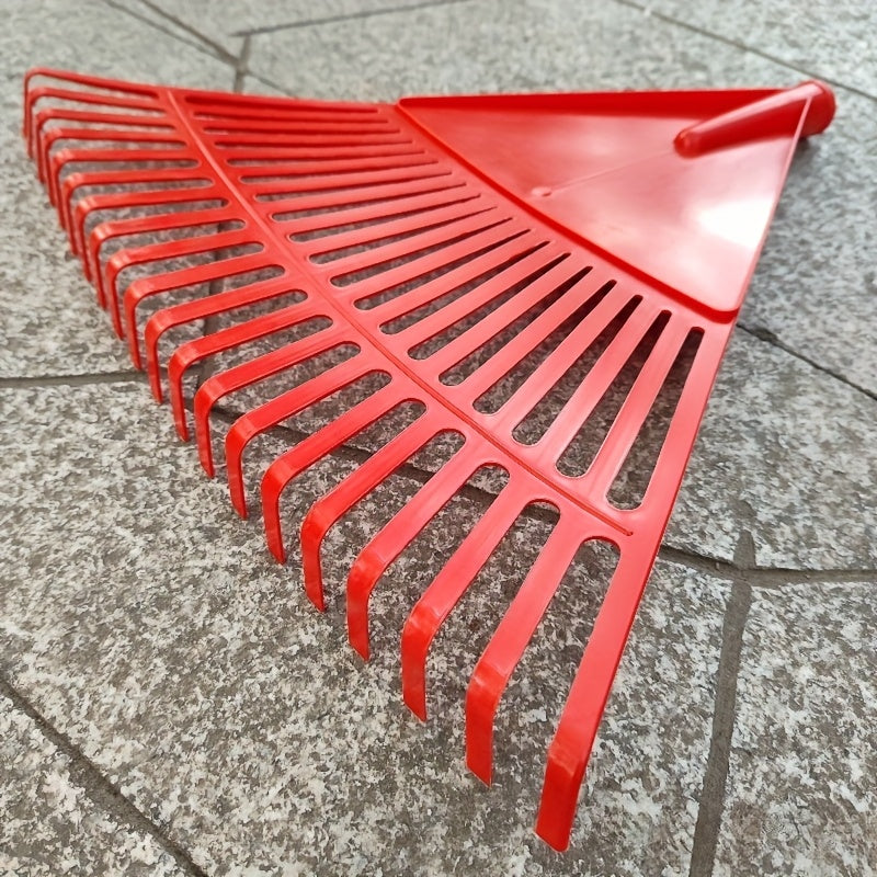 1-Pack Heavy-Duty 20-Tooth Plastic Leaf Rake with 20 Teeth - Lightweight Tool for Lawn, Garden, Driveway, Sidewalk - Efficient Leaf Collector for Fall, Durable Blower/Shovel Attachment Compatible (for &amp; Professional)