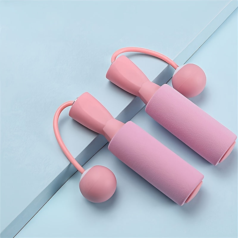 1pair Cordless Skipping Rope With Weighted Ball, Dual-purpose Jump With Sponge Handle, Suitable For Fitness, Workout, Exercise
