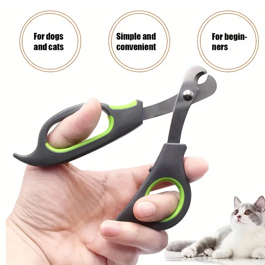 Coupe-ongles pour animaux (rose/vert). Lames en acier inoxydable, prise confortable, coupe précise, design stable pour une utilisation sécurisée.