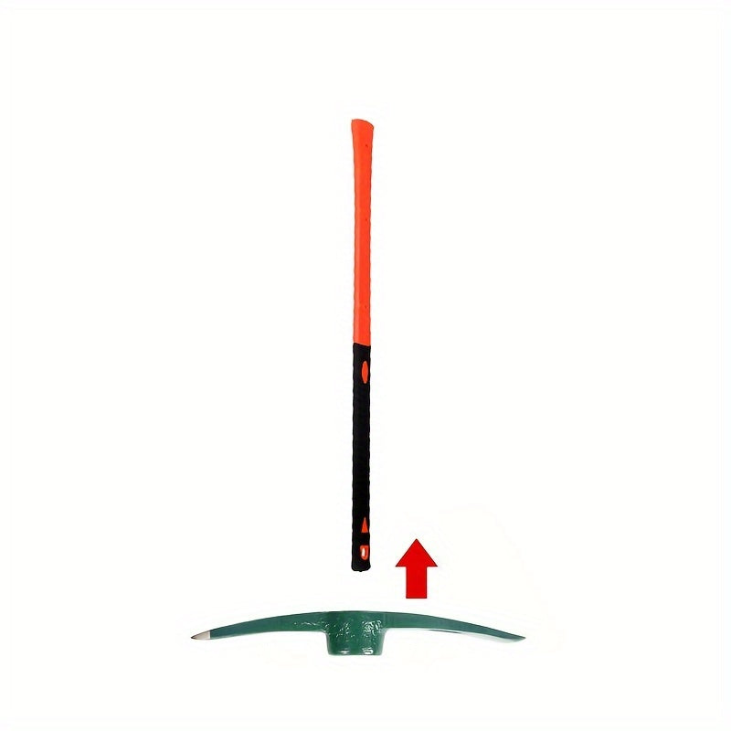 Hand-Forged Metal Shovel with Bamboo Grass Handle - Large Flat-Tip Hoe for Gardening, Land Surveying &amp; Construction, Durable Outdoor Tool for Digging, Leveling &amp; Smooth Edges, Garden Tool, Ergonomic Grip, Sturdy Construction