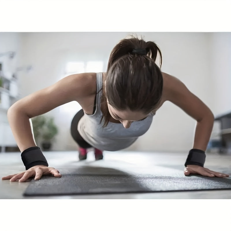 Paire de bracelets de compression offrant maintien, stabilité et protection pour musculation, haltérophilie et activités sportives intensives.