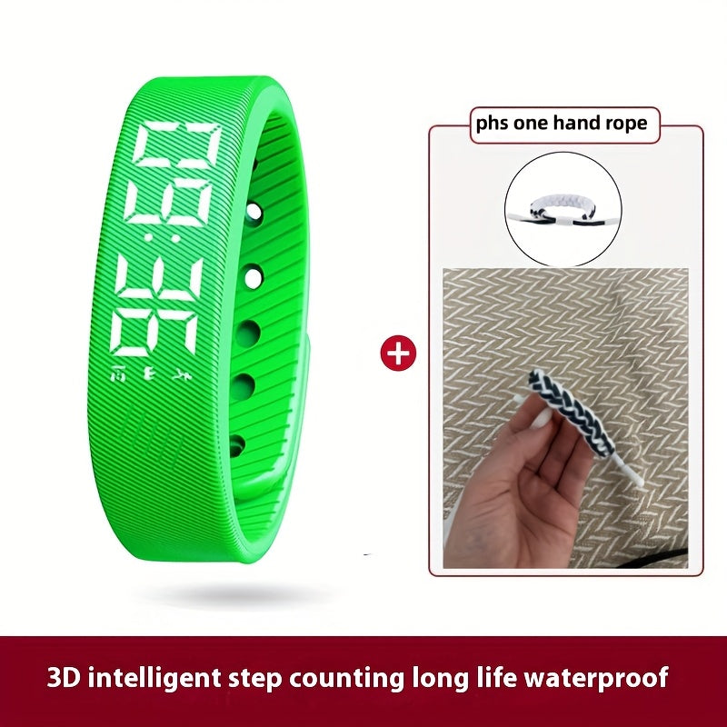 Montre électronique unisexe multifonction, bracelet silicone doux, alarme, podomètre, calories, design sportif et tendance, idéale cadeaux et toutes occasions.