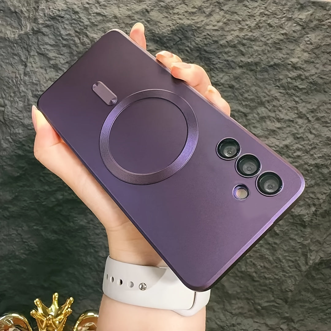 Coque transparente plaquée compatible charge magnétique sans fil, antichoc, pour Samsung Galaxy S20 à S23, offrant protection et style épuré.