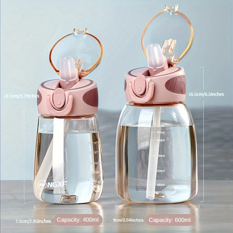 Leak-Proof Portable Water Bottle - Cute, Compact Design for Men &amp; Women, PVC-Free Plastic, Ideal for Outdoor Activities &amp; Travel