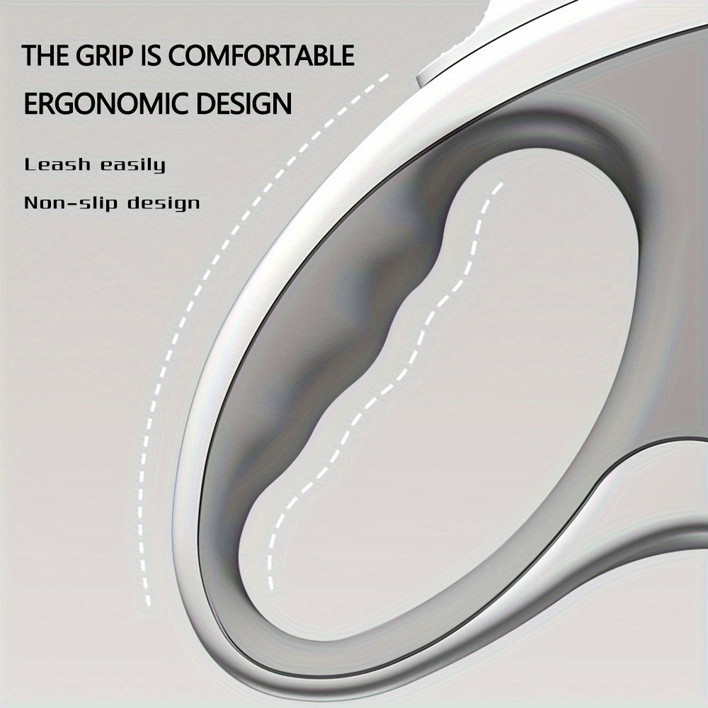 4.88meter Durable Retractable Dog Leash in Pink, Gray, & Black - Ergonomic Handle with Comfort Grip for Small to Medium Dogs and Cats - Tangle-Free, Automatic Extending Lead for Effortless Walks, Leash for Dogs