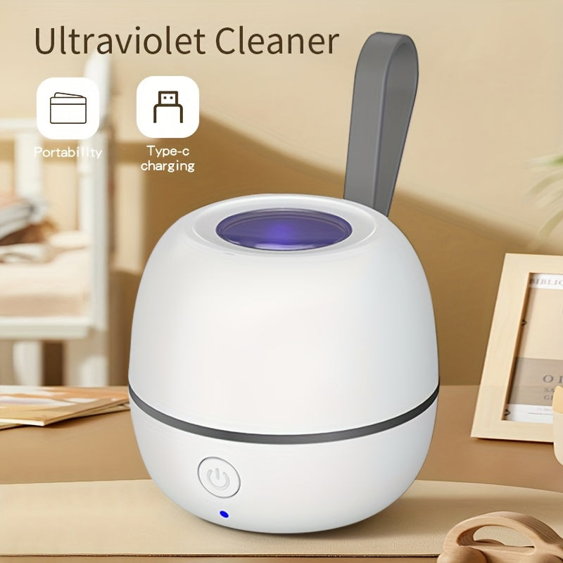 MOMMED Portable USB Rechargeable Pacifier Cleaner - Multi-Purpose UV Sanitizer for Pacifier Parts, Headphones, Earrings &amp; More, Compact Design with Blue Light Indicator, Easy to Clean, Travel-Friendly, USB Rechargeable Cleane