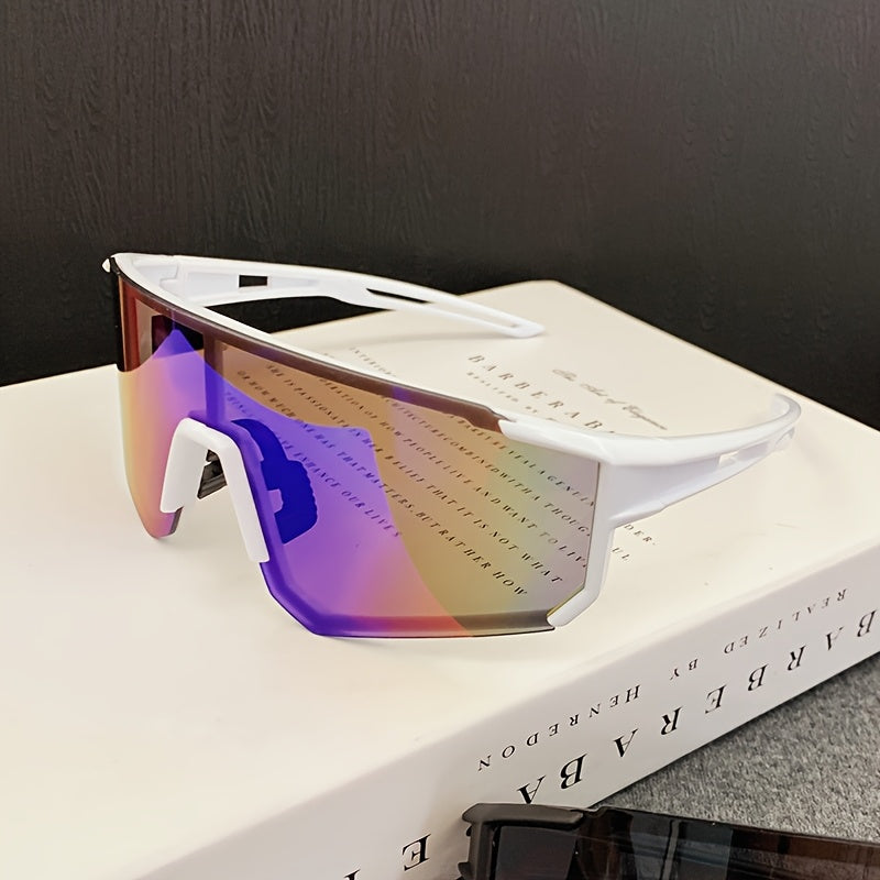 Lot de 4 lunettes unisexe à large monture, verres uniques revêtus, style décoratif, idéales pour un usage quotidien.